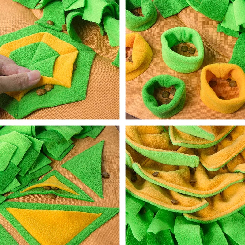 AWOOF Snuffle Mat Pet Dog Feeding Mat, 28''x28'' Interactive Dog Puzzle Toys Encourages Natural Foraging Skills - Image 4